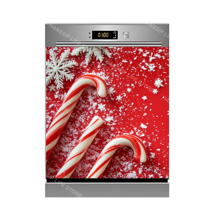 Water Splash Delicious Fruit Printed Dishwasher Sticker Wallpaper Kitchen Waterproof Dishwashing Cabinet Cover Decal Poster