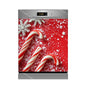 Water Splash Delicious Fruit Printed Dishwasher Sticker Wallpaper Kitchen Waterproof Dishwashing Cabinet Cover Decal Poster