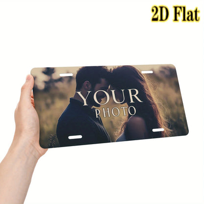 Personalized License Plate Holder, 126in, with Custom Photo Design - a Stylish Car Accessory for Pet Lovers and Car Enthusiasts
