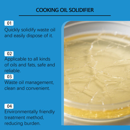 Cooking Oil Solidifier Powder Hot Grease Hardener For Used Fryer Oil Waste Vegetable Lard Eco Friendly Kitchen Cleaning Tool