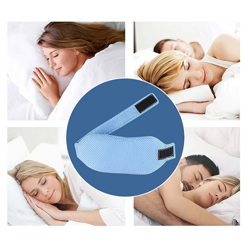 Adjustable Anti Snoring Neck Brace Strap Stop Snore Jaw Belt Anti Apnea Chin Support Strap Night Sleeping Aid Tool Sleep Well