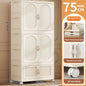 Foldable Baby Closet Plastic Infant Wardrobe Children's Clothing Storage Cabinet for Home Bedroom No Installation Needed