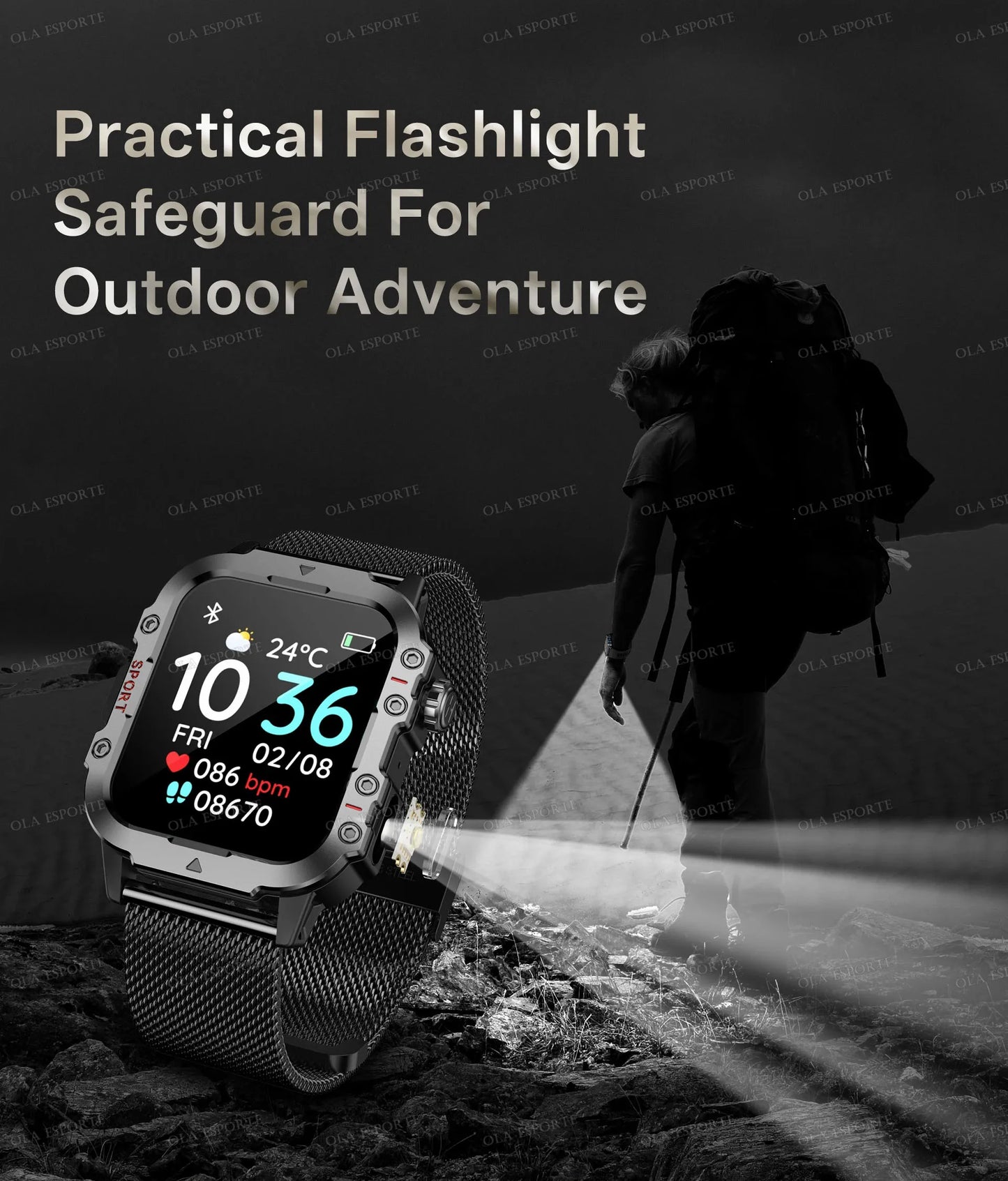 2026 New SmartWatch Men Militray Outdoor GPS Sport Watches Heart Rate Sleep Waterproof Smart Watch IOS Android