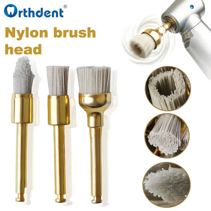 10Pcs Dental Polishing Brush Flat Sharp Bowl Type Aluminum Polisher RA 2.35mm Fit for Contra Angle Handpiece Dentistry Lab Tool