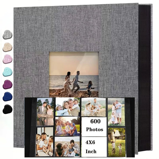 Linen large Photo Album Scrapbook 200/300/600 Pockets for 4x6 Photos Slip-in memory books Wedding Baby Family Anniversary Photo