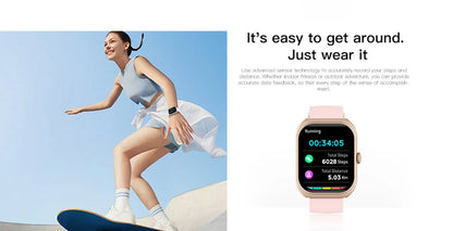2025 New  Smart Watch Women Heart Rate Health Monitoring Voice Assistant BT Calling IP68 Waterproof Sports Smartwatch Men