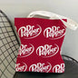 Classic Red Drink D-Dr P-PePper Storage Bags Canvas Double-Sided Print Fashion Shoulder Tote Shopping Bag Gift Eco Handbags