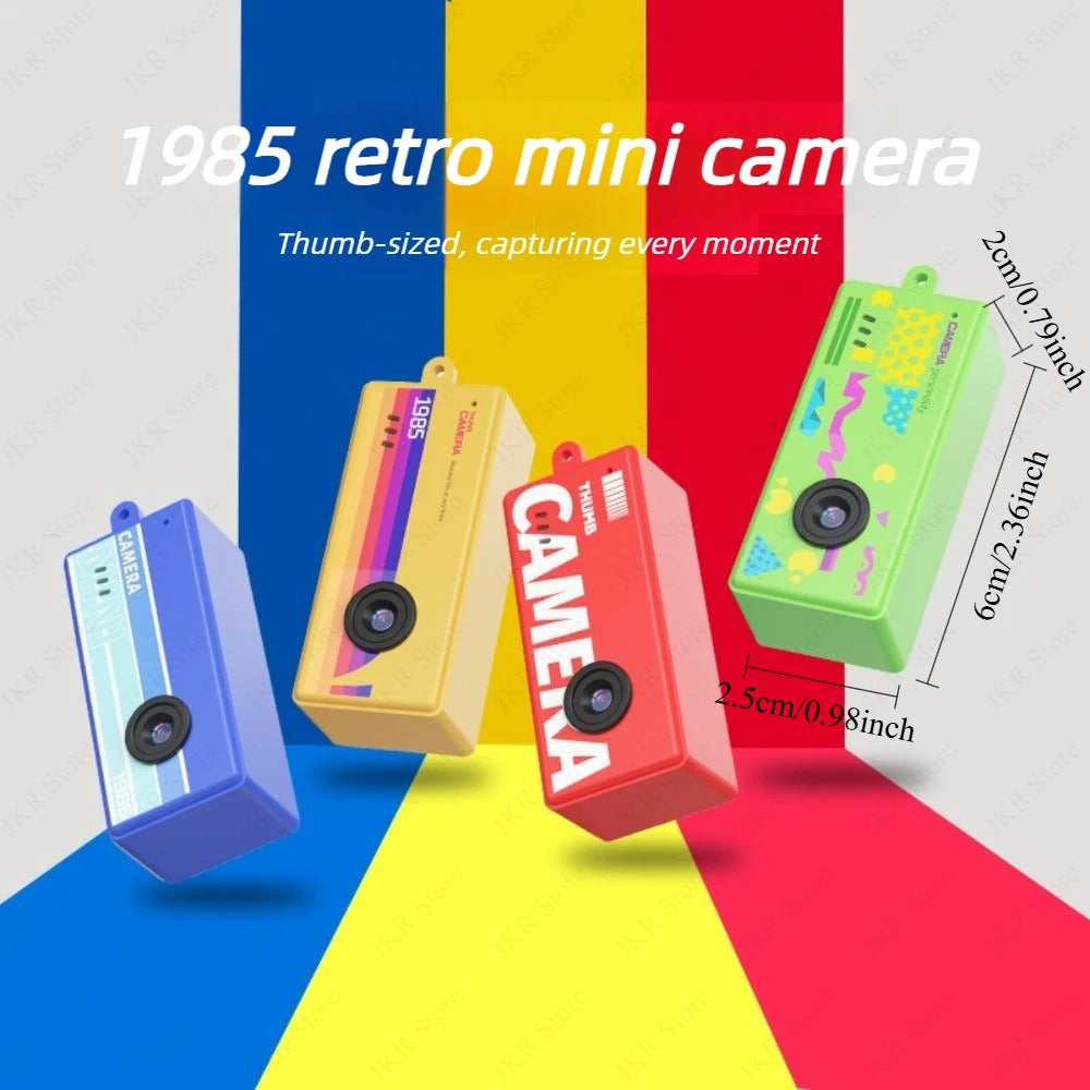 1080p Mini Thumb Camera Keychain Portable Video Camcorder Memory Card Support with Flash for Party Event Decoration Prop