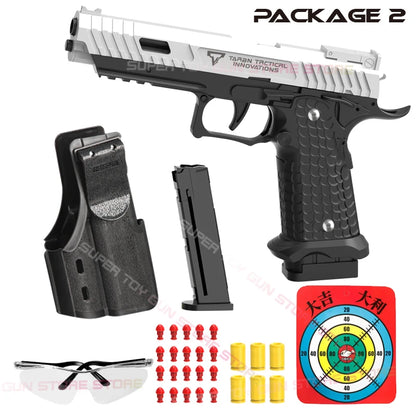 Tactical simulation toy gun model, shell ejection soft foam dart launcher, manually operated launcher