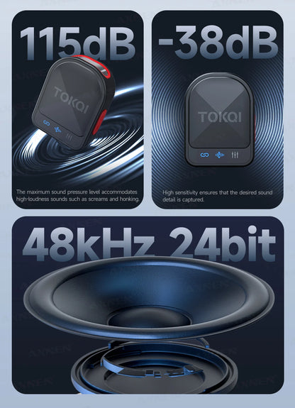 AXNEN Wireless Mini Lapel Microphone Bluetooth Magnetic Attraction Noise Reduction Card for Mobile Phone Live Broadcast Gaming