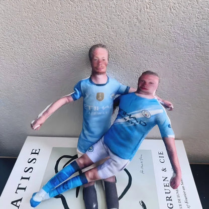 Abstract Erling Haaland Doll Cosplay Haaland Stuffed Cotton Doll Flexible Joint Football Star Action Figurine Boys Fans Gift