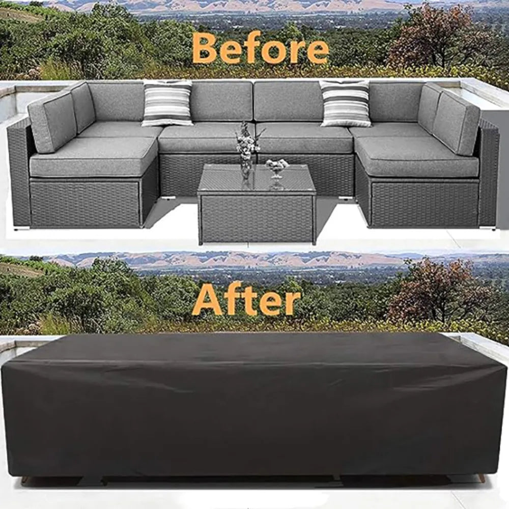 Universal, Full size Garden Furniture Cover Set - Chair Cover & Sofa Table Cover, UV Resistant & Waterproof