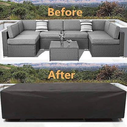 Universal, Full size Garden Furniture Cover Set - Chair Cover & Sofa Table Cover, UV Resistant & Waterproof