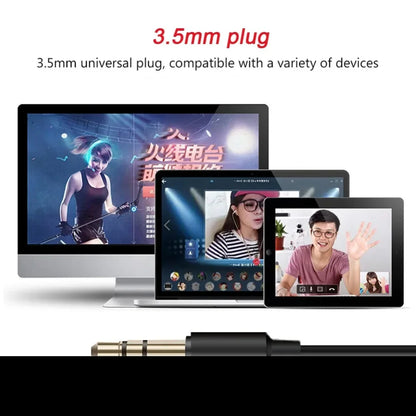 USB Desktop Microphone 3.5mm Omnidirectional PC Laptop Computer Mic for Computer Gaming Recording Chatting Singing Meeting