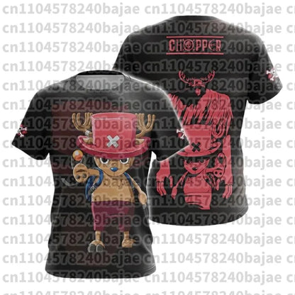 2026 New Arrivals Luffy cosplay T-shirt One Piece 3D printed Kids short-sleeved top Themed comic exhibition clothing