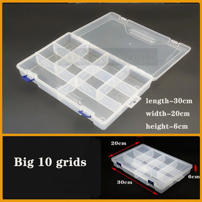 Transparent Plastic Box Screw Compartment Box Jewelry Earring Display Case Container Clear Terminal Organizer Tool Storage boxes