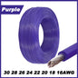 12Colors 1007 Stranded Electric Wire 5/10M 30/28/26/24/22/20/18/16AWG PVC Insulated Tinned Plating Copper Cable for DIY LED Line