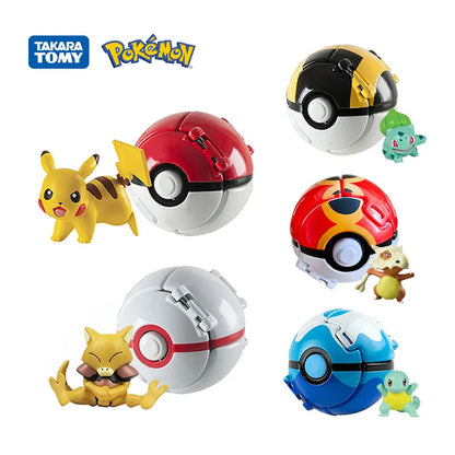 New Pokemon Pokeball Anime Action Figurse Pikachu Squirtle Pocket Monster Variant Pokémon Game Elf Ball Model Toys Gift