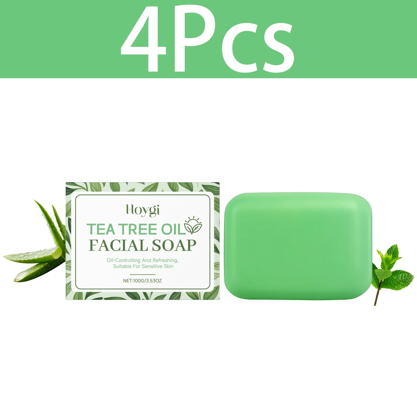 HOYGI Tea Tree Oil Soap Moisturizing Exfoliate Relieve Cleansing Soap Facial Cleansing Oil Control Moisturize Face Wash Skincare
