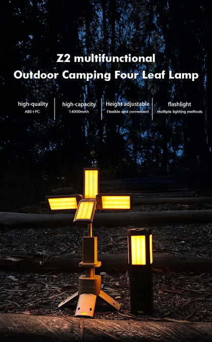 14000mAh Rechargeable Outdoor Hiking Fishing Tent Lamp Super Bright Magnetic Rotatable Telescopic LED RV Camping Lantern