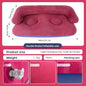 2 Person Inflatable Sofa Couch Portable Foldable Air Couch with Armrest Flocked Outdoor Camping Home Leisure Inflatable Lounge C