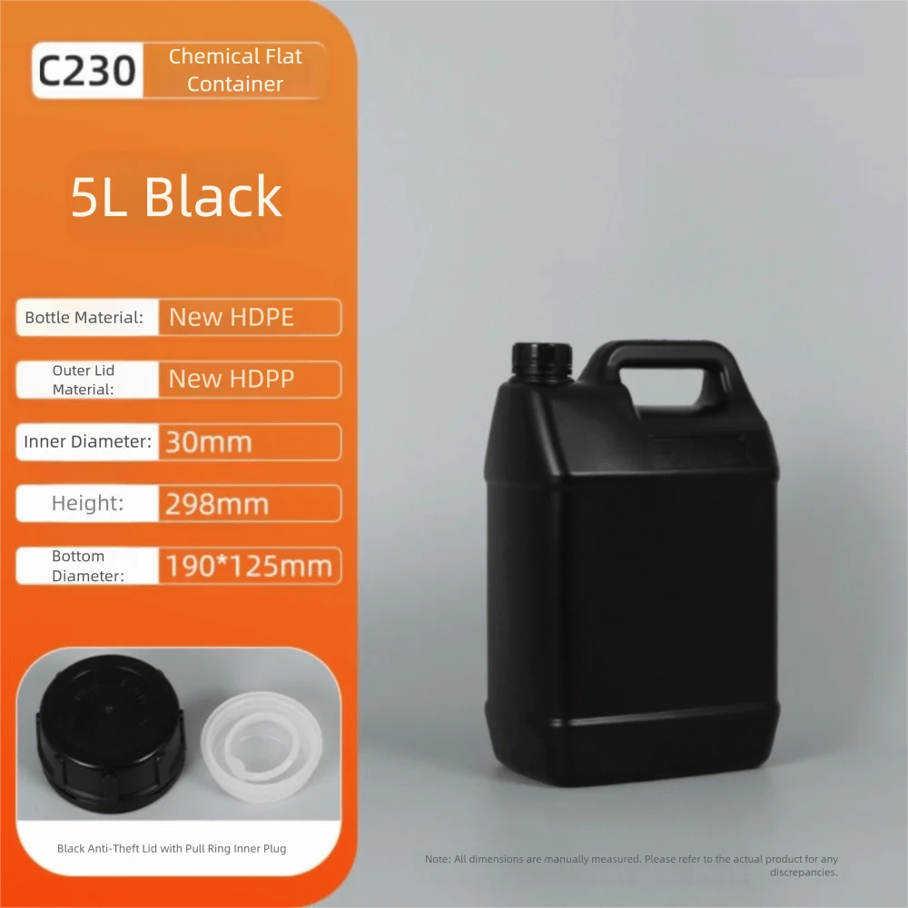 1/2/3/4/5/6/10L Plastic Airtight Bottle with Lid Food Grade HDPE Bucket Sealed Large-Capacity Oil Jerrican Gel Shampoo