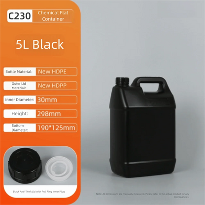 1/2/3/4/5/6/10L Plastic Airtight Bottle with Lid Food Grade HDPE Bucket Sealed Large-Capacity Oil Jerrican Gel Shampoo