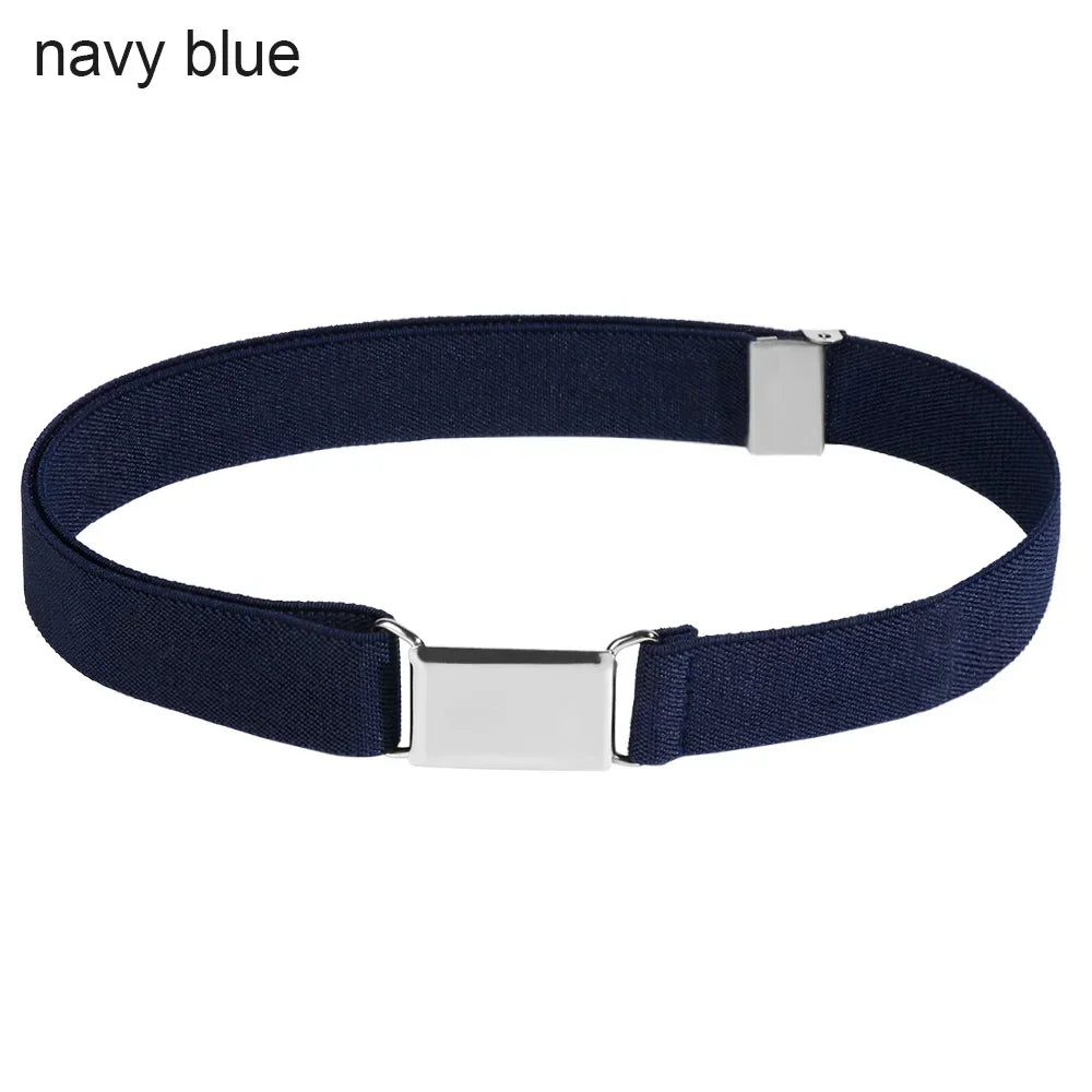 1PC Fashion Adjustable Children Elastic Belts Wide Candy Color Waist Belt Stretch Canvas Belt For Jeans Pants Kids Casual Belts