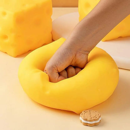 Simulate Cheese Squeeze Toy Slow Rebound Pinching Office Decompression Slow Rebound Cheese Pinching Ornament Relax Decompress
