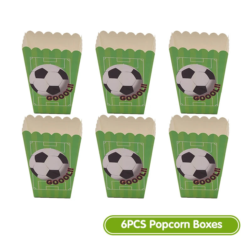 Football Birthday Decoration Party Supplies Tableware Balloons Set Candy Gift Boxes Football Birthday Gifts Kids Birthday Favors