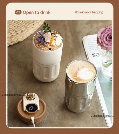 Intelligent Digital LED Temperature Display Coffee Cup Stainless Steel Thermo Bottle Keeps Cold and Heat Thermal Mug Sports Cup