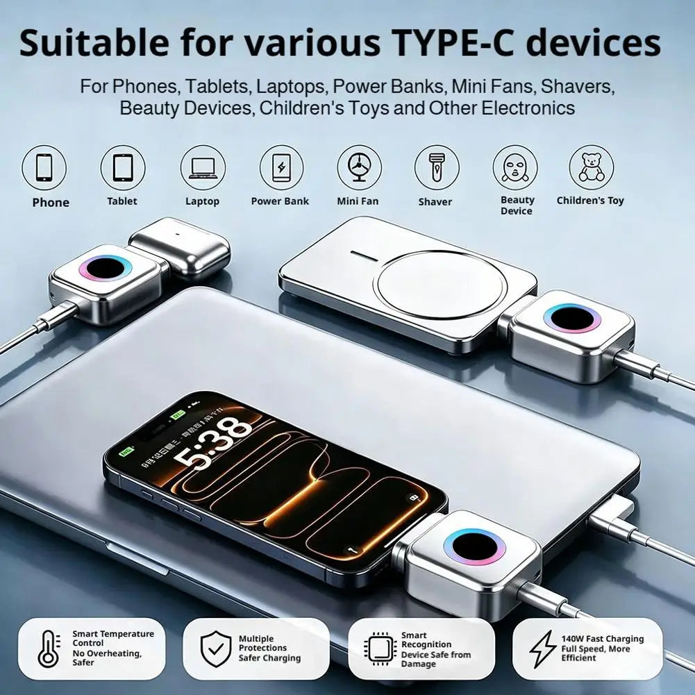 Mart Auto Stop Charging Separator AI Recognition Fully Charged Automatic Cut Off Device USB Charging Safety Protector Adapter