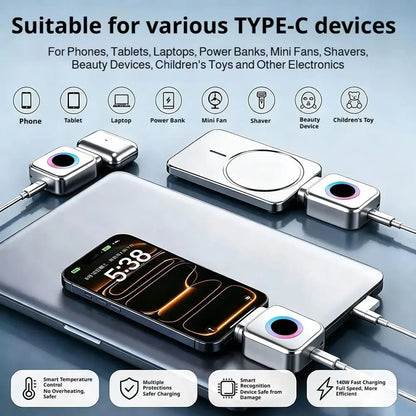 Mart Auto Stop Charging Separator AI Recognition Fully Charged Automatic Cut Off Device USB Charging Safety Protector Adapter