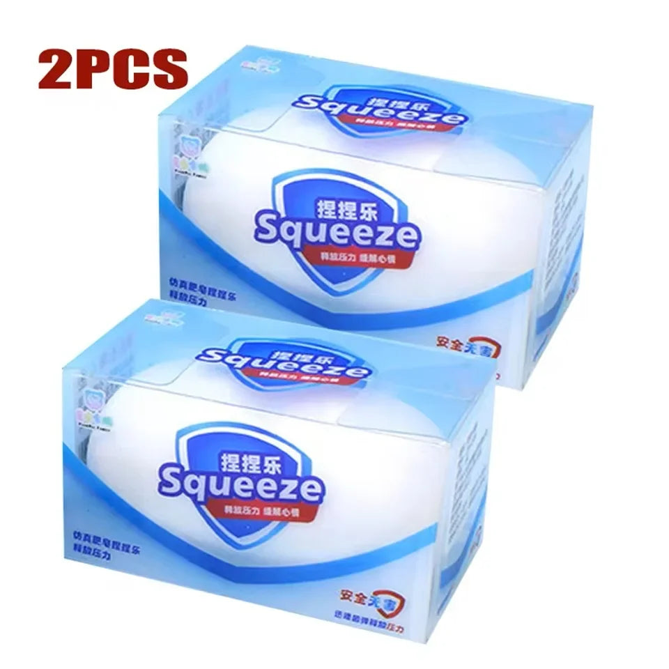 Simulation Soap Squeeze Tab Soft Toy, Safe and Healthy, Food-Grade Silicone Material, Squeeze Toy, Soft and Soothing, Slow Toy