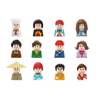 City Career 3D Building Block Dolls Toys Cartoon Character Models Mini Action Figures Educational Toys Children's Gifts