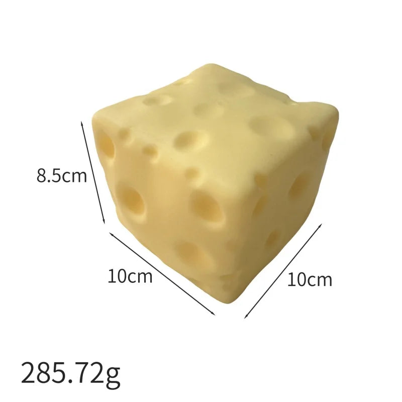 Cheese Cube Stress Ball Big Cheese Shapeable Squeeze Ball Non-Bounce Fidget Toy Relieve Stress Sensory Anti-Stress Festival Gift
