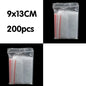 100/200/300pcs Small Zip Lock Plastic Bag Reclosable Transparent Bag Shoe Bag Vacuum Bag Poly Clear Bags Thickness 0.05mm