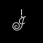 Fashion 26 Cursive Initial Letter Zircon Pendant Necklace For Women Shiny Crystal Alphabet Rope Chain Necklace Hip Hop Jewelry