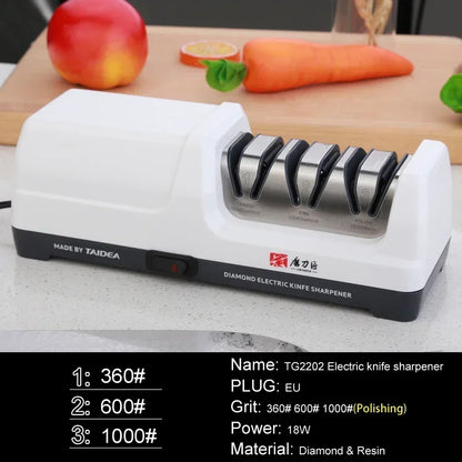 TAIDEA Electric Diamond Knife Sharpener New Upgrade Sharpening System Have Polishing Grit 360/600/1000# Professional Sharpeners