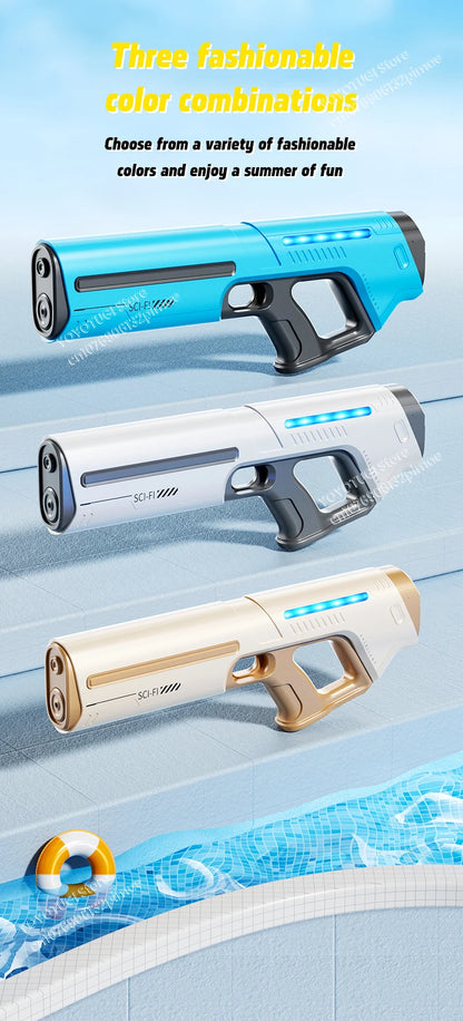 Children's Fully Automatic Water Storage Gun Large Capacity Electric Water Absorbing Toy Gun Summer Outdoor Water Toy Gift