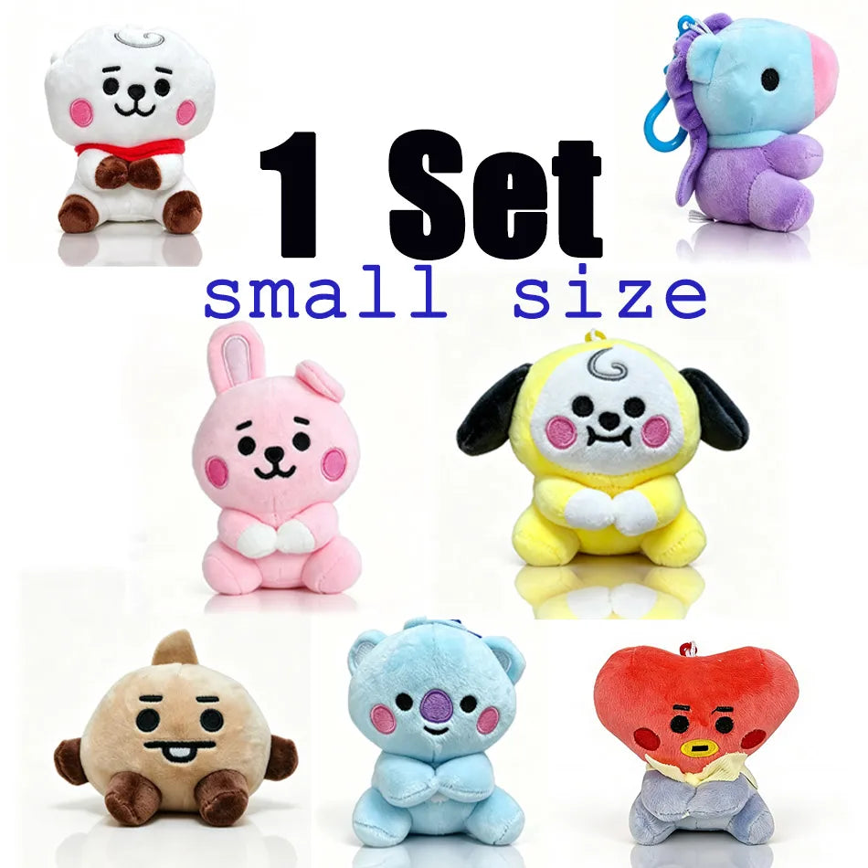B-T-21 Plush Doll Keychain Koay Shooky Mang Cooky Cute Stuffed Pendant Backpack Ornament Gift for Fans Bag Decor