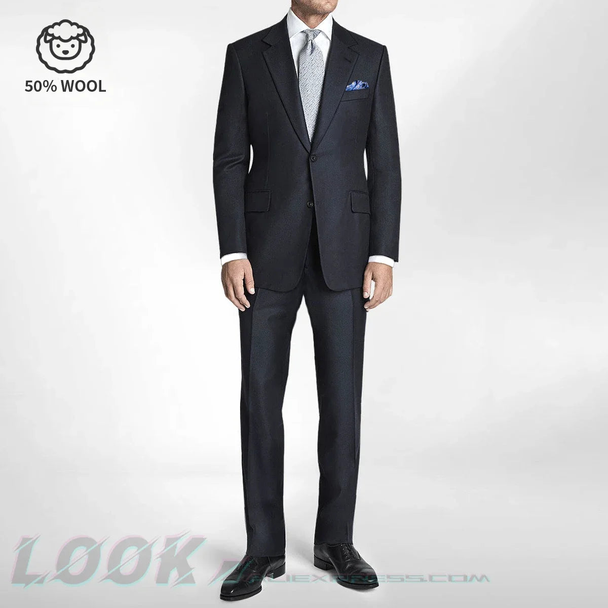 Men's Premium Suit -Business Suit, Professional Formal Wear, Ideal for Work and Weddings,50% Wool,Customizable Fit with 20 Sizes
