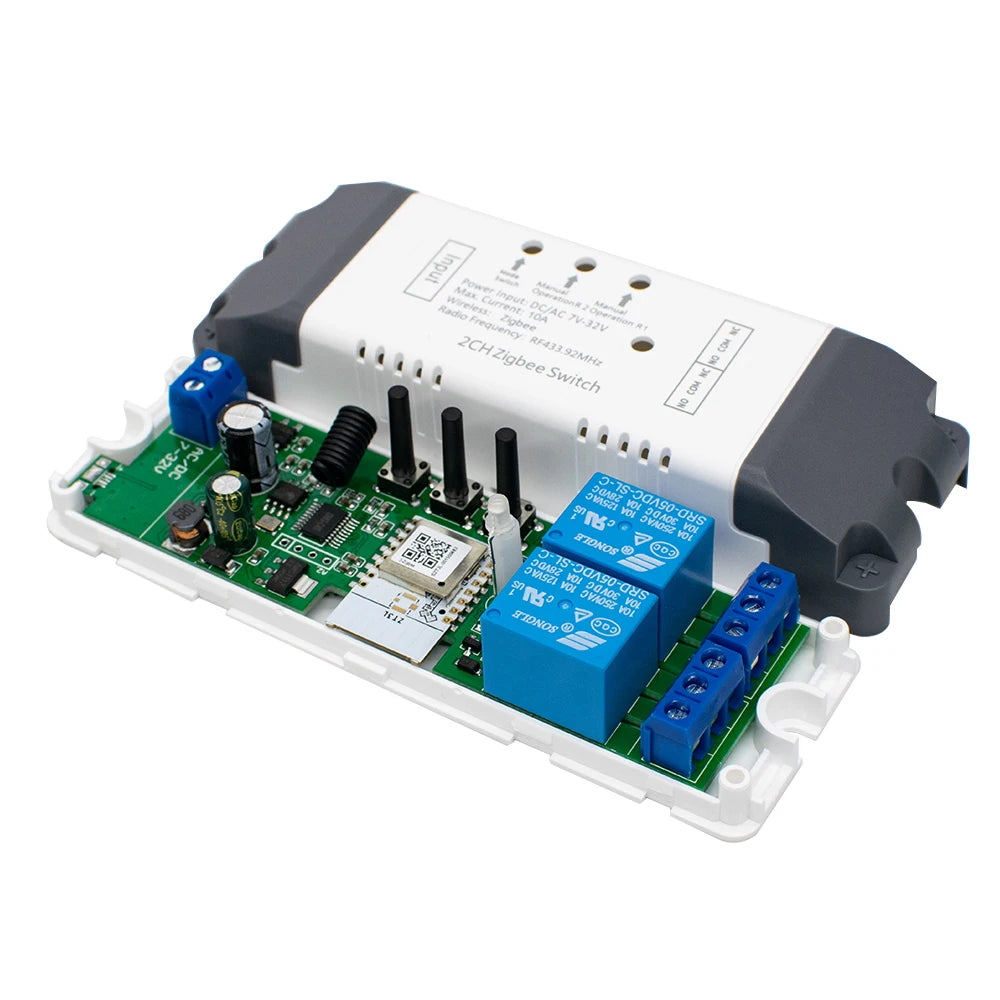 Zigbee Relay Breaker 7-32V 85-250V Switch Module Control Works With Tuya Smart Life App Alexa Google Smartthings Ewelink Hub
