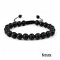 6mm 8mm 10mm Natural Stone Bracelet, Tiger Eye Agate Lava Bead Unisex Adjustable Handwoven Boho Jewelry Gift for Men Women