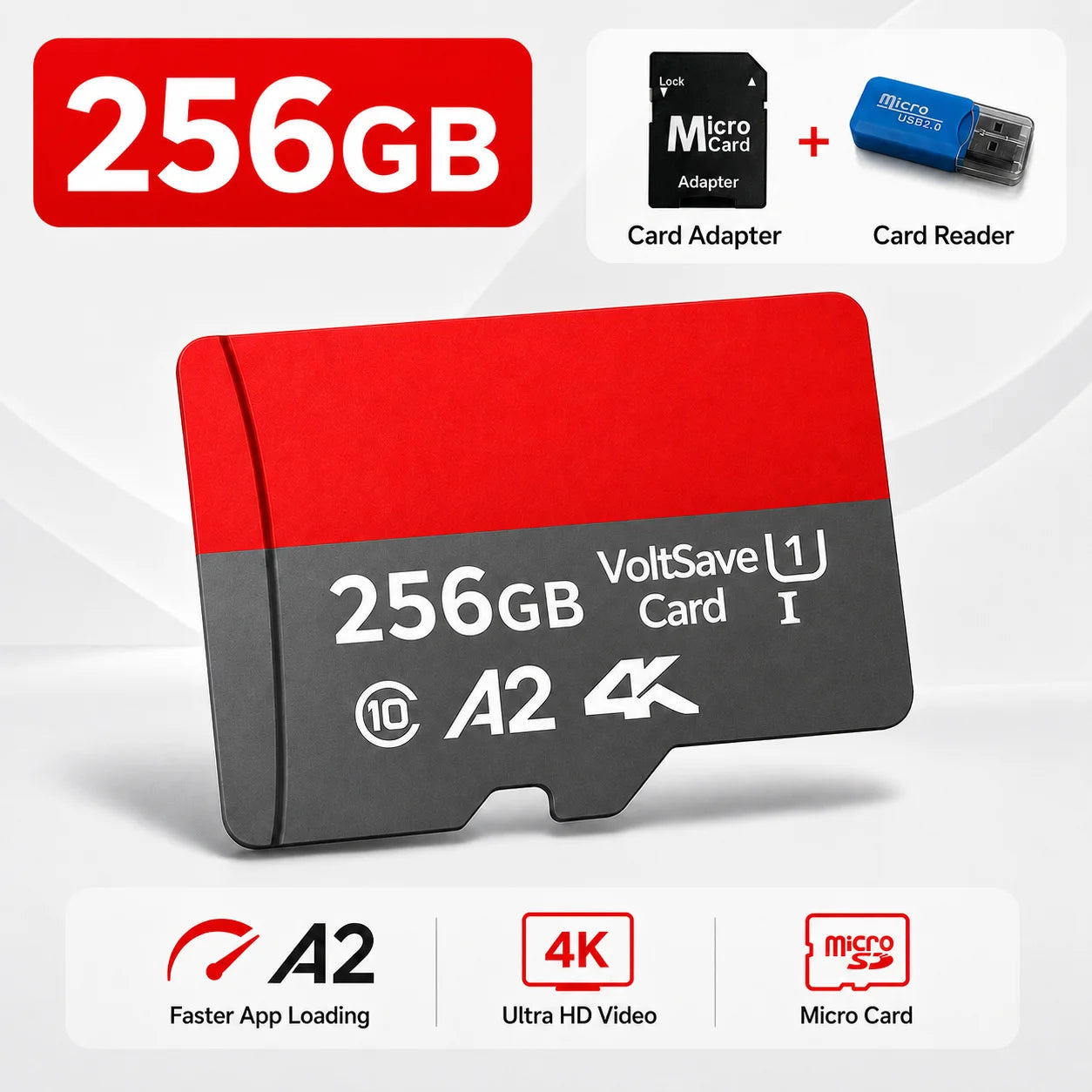 High Speed Micro TF SD Card 128GB 256GB Class10 U3 V30 for Camera Drone Driving Recorder Waterproof Memory Card