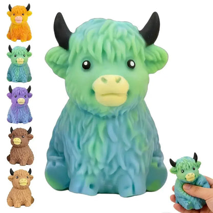 Highland Cow Sensory Toy For Slow Rising Squeeze Sensory Toys Highland Cow Stress Balls Gift Anxiety Relief Fidget Party Favor