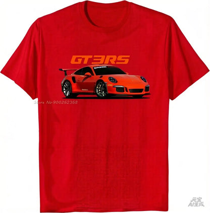 Classic Car Retro Vintage T-Shirt Gt3 Rs Silhouette Summer  Men Casual Fashion Tees Streetwear Top