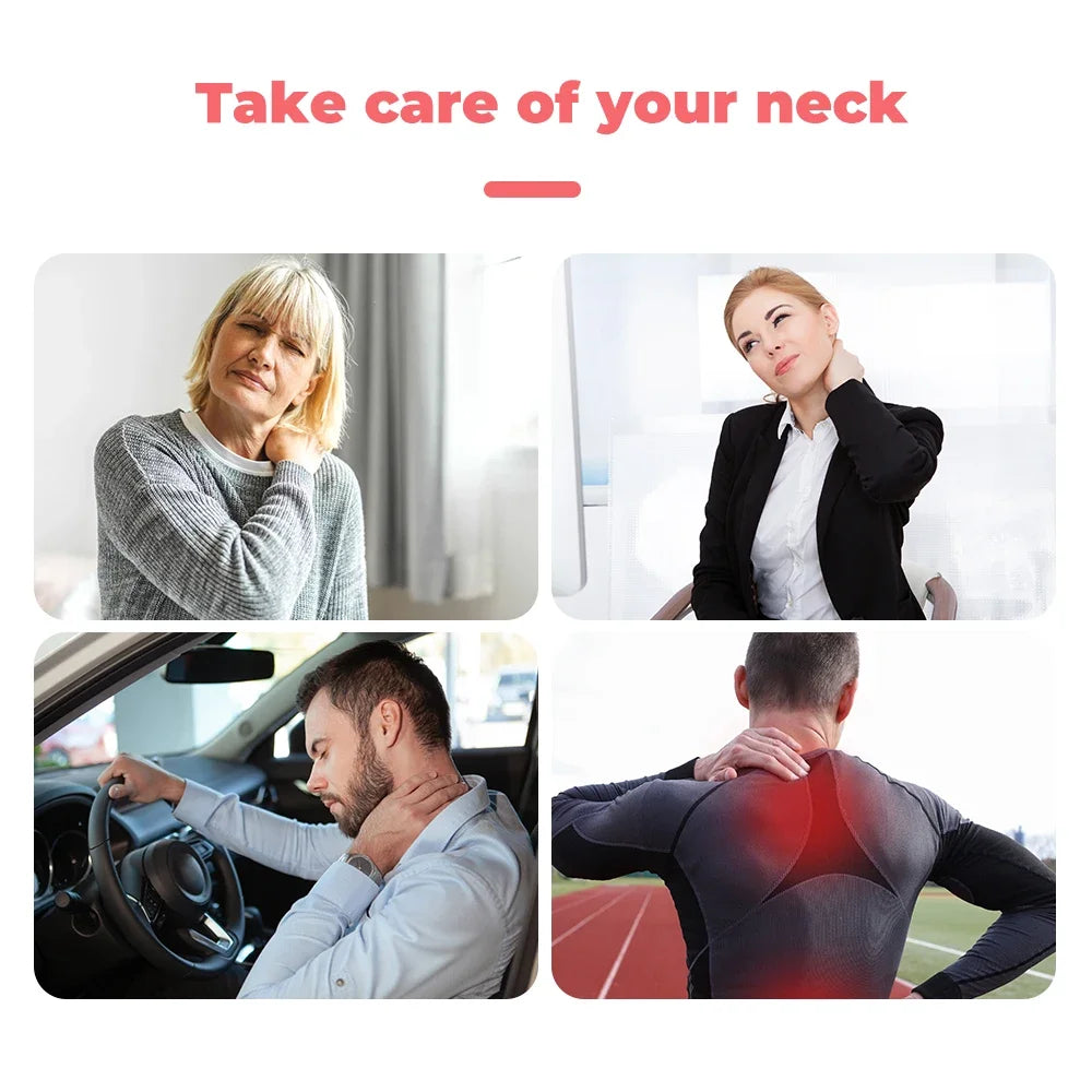 Tourmaline Neck Brace Self-heating Belt Wrap Cervical Protector Magnetic Therapy Support Wrap Band Pain Relief Health Care