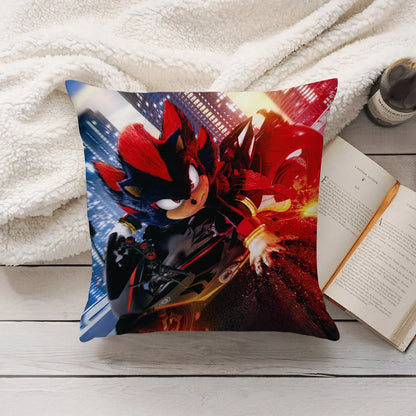 Movie S-Sonic the T-Hedgehog 3 Pillow Case Home Decoration Cushion Cover Suitable For Bedroom Car Office Sofa