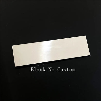 Stainless Steel Adhesive Mailbox Badge Sign Personalized in Hebrew Name ID Text Logo Double Sided Tape Magnet Door Mail Box